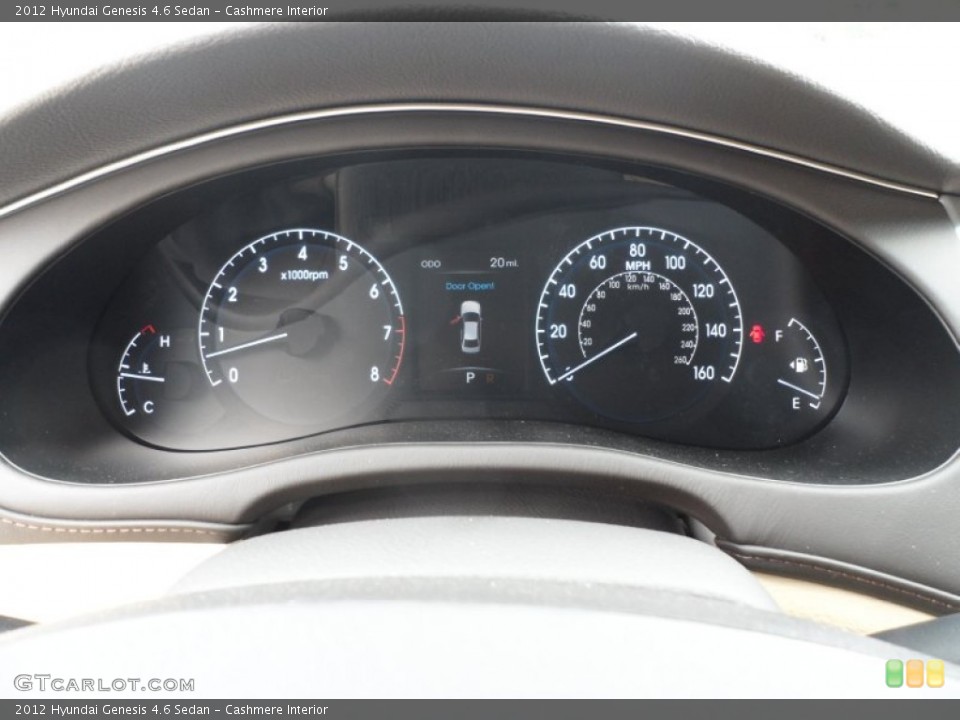 Cashmere Interior Gauges for the 2012 Hyundai Genesis 4.6 Sedan #60895660