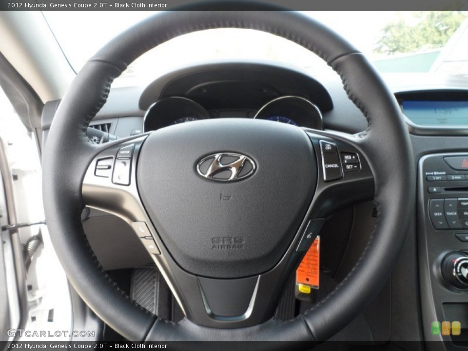Black Cloth Interior Steering Wheel for the 2012 Hyundai Genesis Coupe 2.0T #60895957