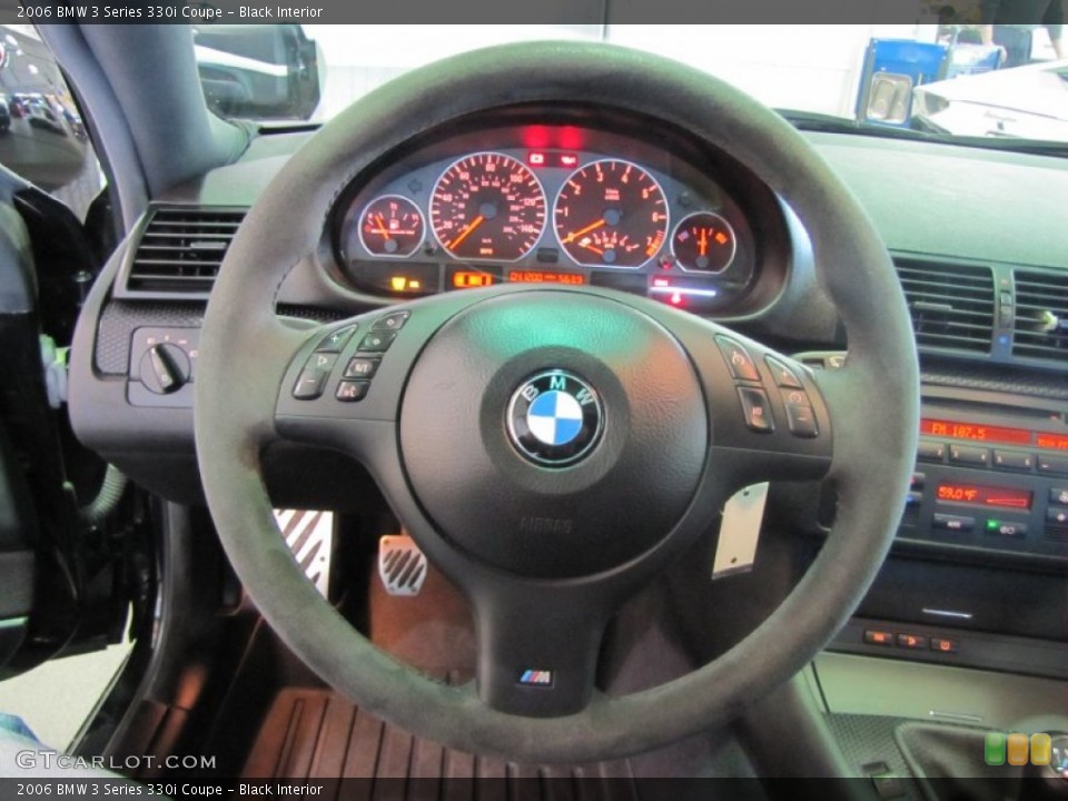 Black Interior Steering Wheel for the 2006 BMW 3 Series 330i Coupe #60896916