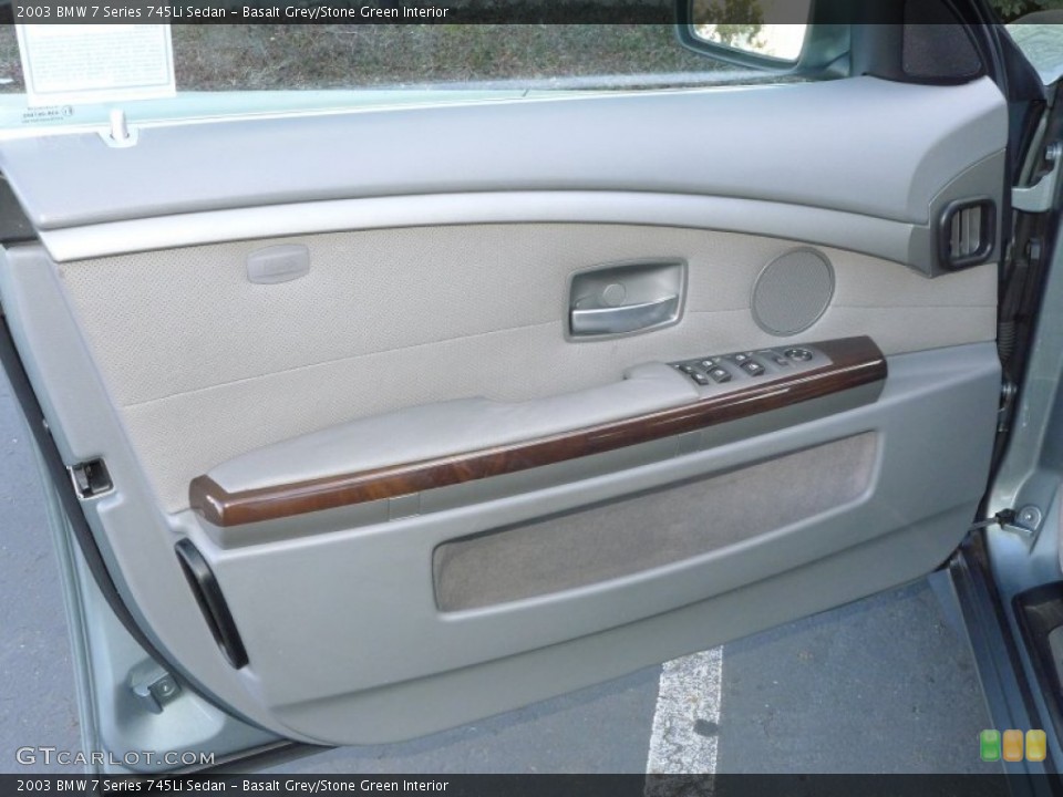 Basalt Grey/Stone Green Interior Door Panel for the 2003 BMW 7 Series 745Li Sedan #60899125