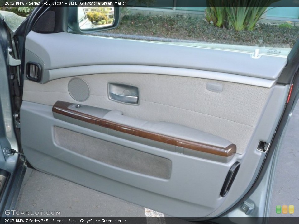 Basalt Grey/Stone Green Interior Door Panel for the 2003 BMW 7 Series 745Li Sedan #60899152
