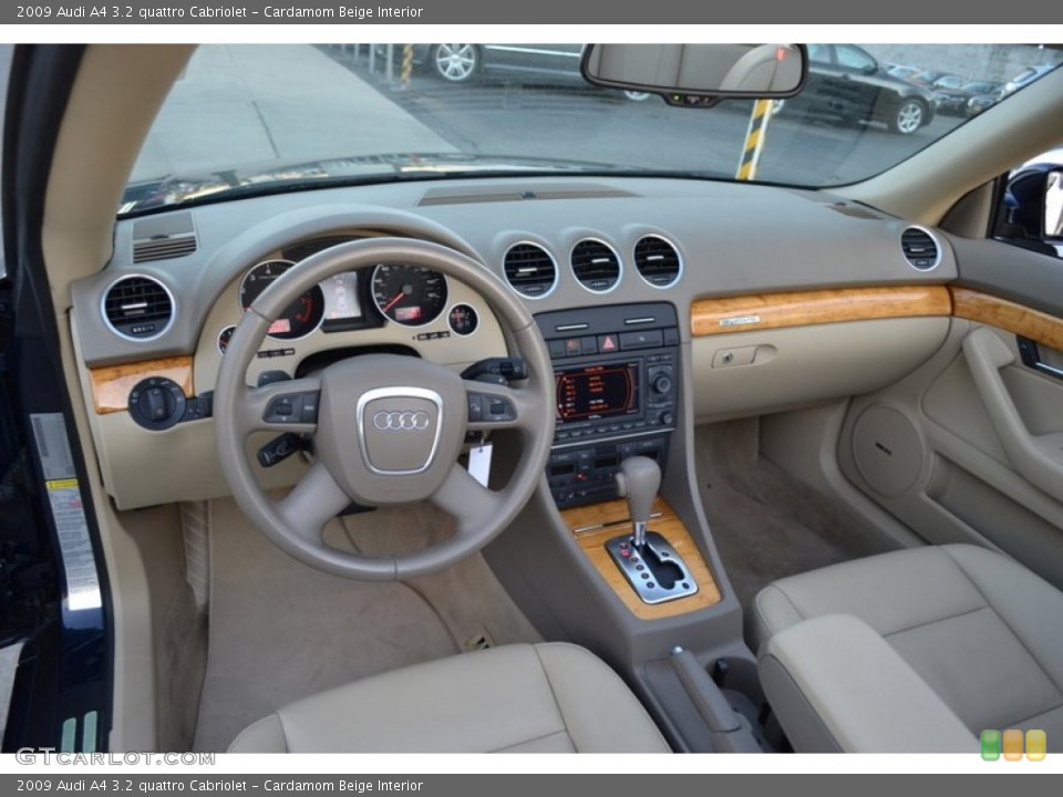 Cardamom Beige Interior Dashboard for the 2009 Audi A4 3.2 quattro Cabriolet #60899476