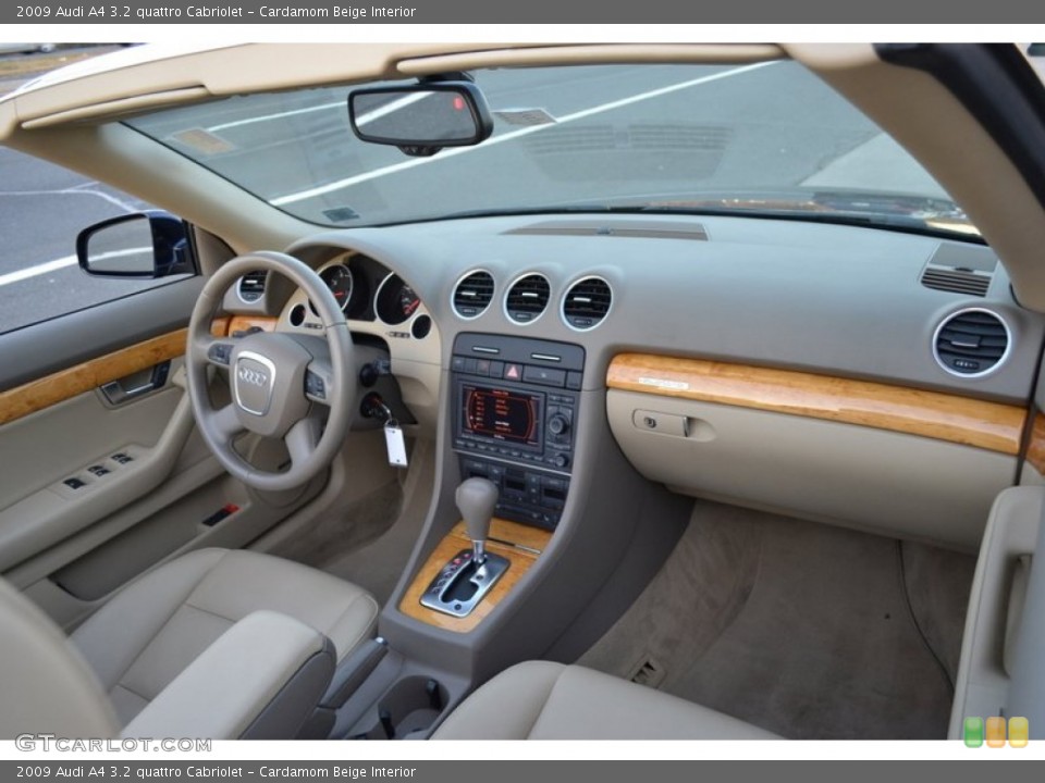Cardamom Beige Interior Dashboard for the 2009 Audi A4 3.2 quattro Cabriolet #60899485