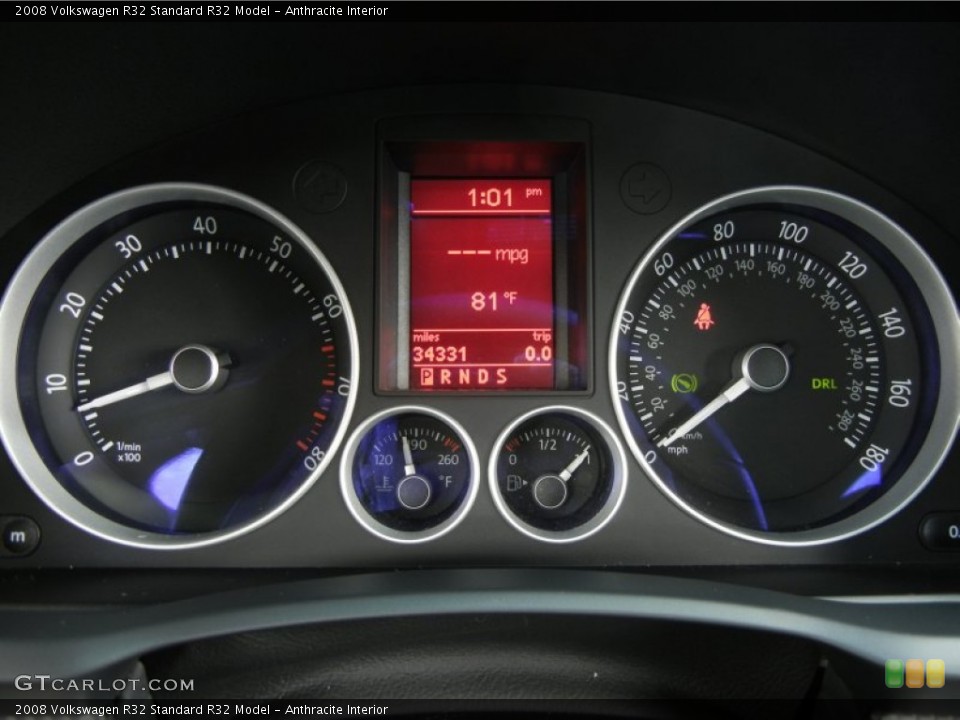 Anthracite Interior Gauges for the 2008 Volkswagen R32  #60900883