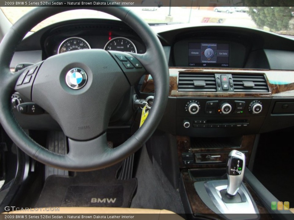 Natural Brown Dakota Leather Interior Dashboard for the 2009 BMW 5 Series 528xi Sedan #60901777