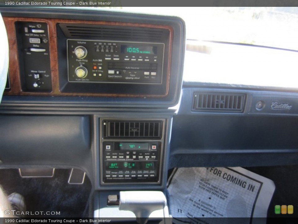 Dark Blue Interior Controls for the 1990 Cadillac Eldorado Touring Coupe #60904408