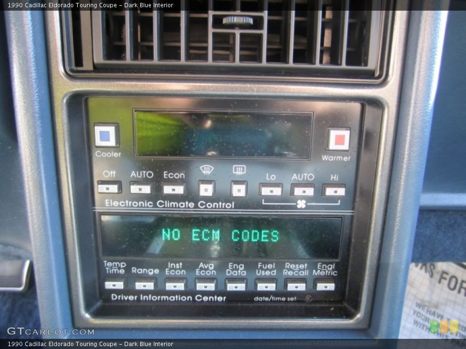 Dark Blue Interior Controls for the 1990 Cadillac Eldorado Touring Coupe #60904420