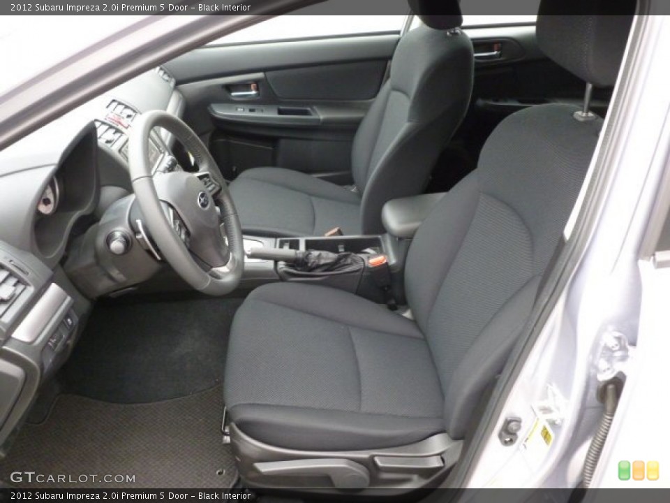 Black Interior Front Seat for the 2012 Subaru Impreza 2.0i Premium 5 Door #60908468