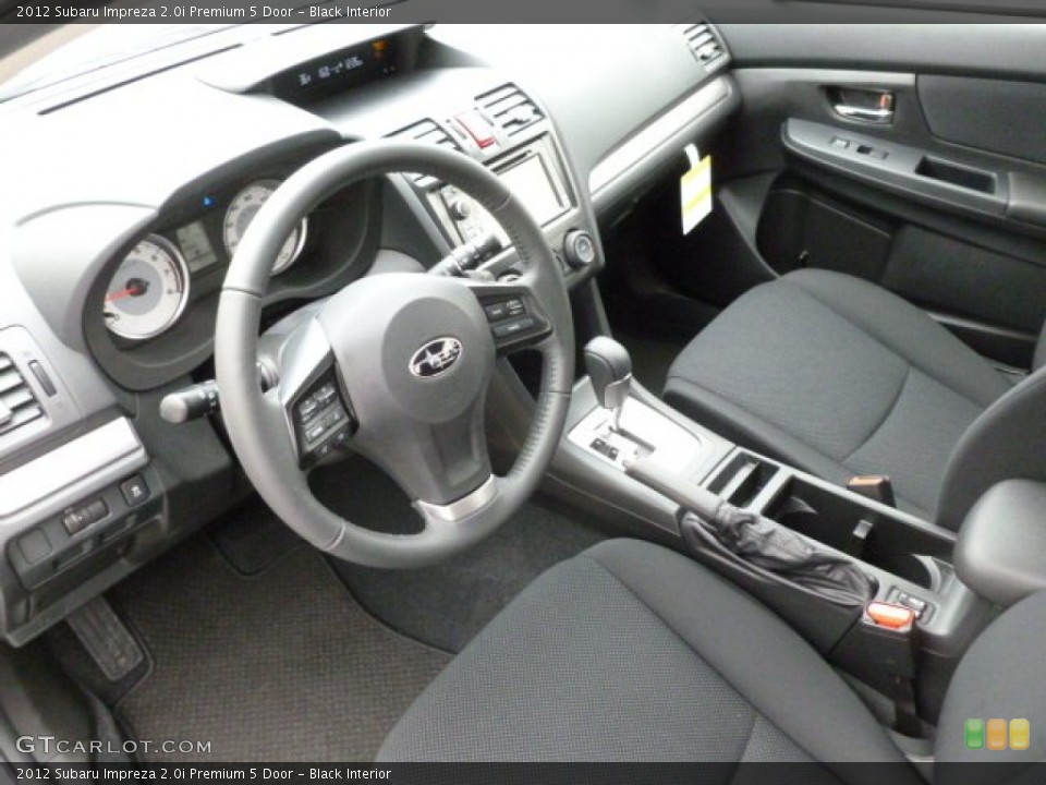 Black Interior Prime Interior for the 2012 Subaru Impreza 2.0i Premium 5 Door #60908477