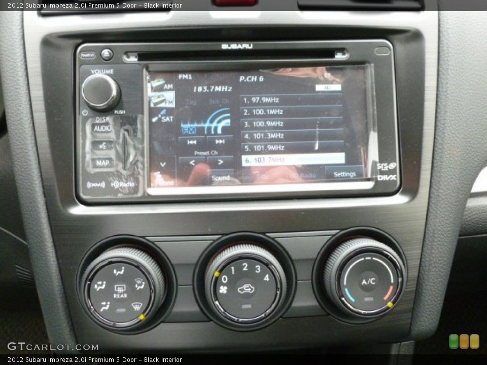 Black Interior Controls for the 2012 Subaru Impreza 2.0i Premium 5 Door #60908500