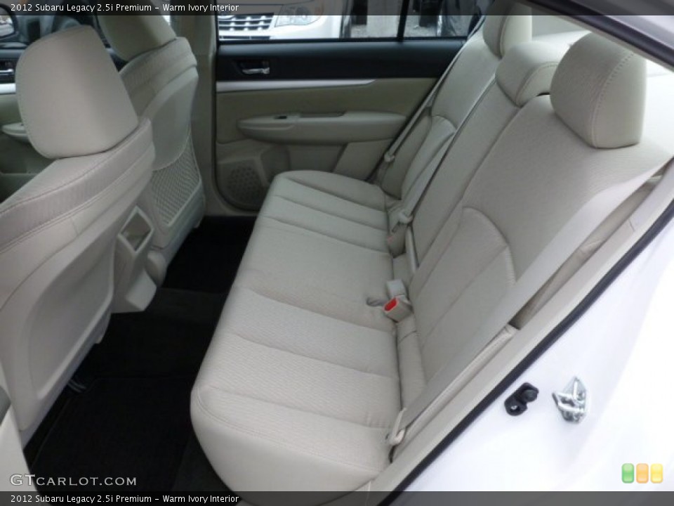 Warm Ivory Interior Rear Seat for the 2012 Subaru Legacy 2.5i Premium #60908975