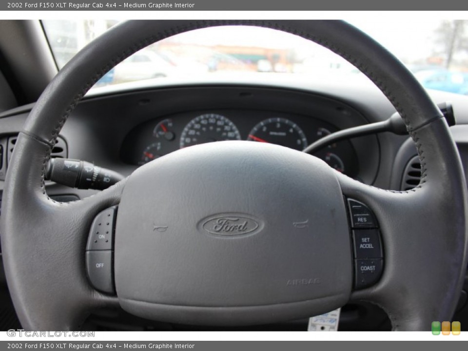 Medium Graphite Interior Steering Wheel for the 2002 Ford F150 XLT Regular Cab 4x4 #60909602