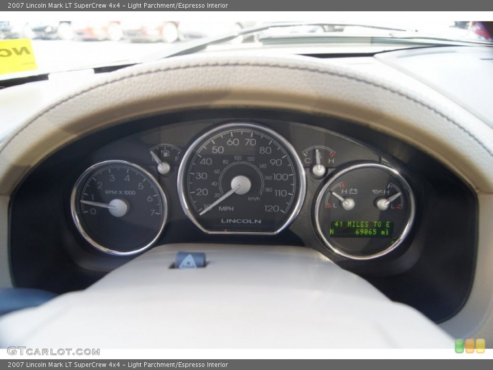 Light Parchment/Espresso Interior Gauges for the 2007 Lincoln Mark LT SuperCrew 4x4 #60909644