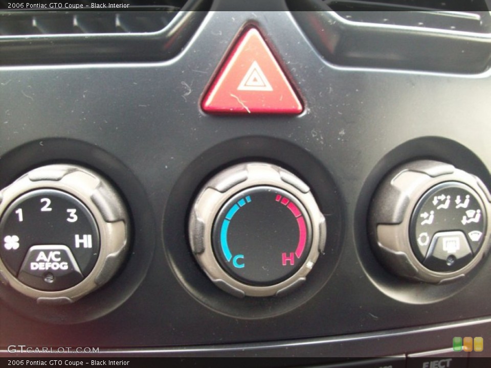 Black Interior Controls for the 2006 Pontiac GTO Coupe #60912605