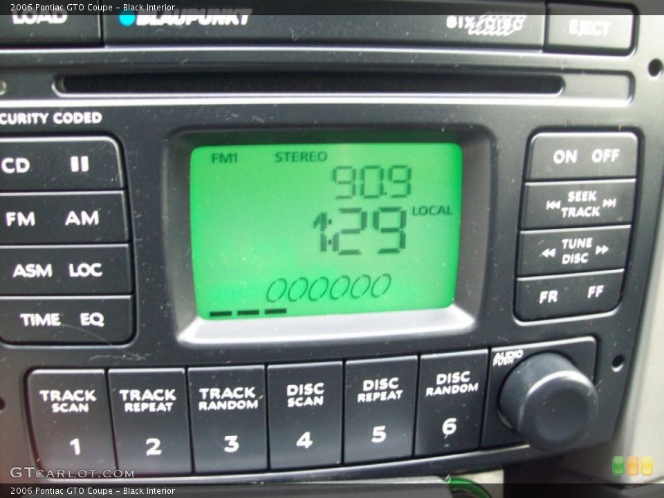 Black Interior Audio System for the 2006 Pontiac GTO Coupe #60912614