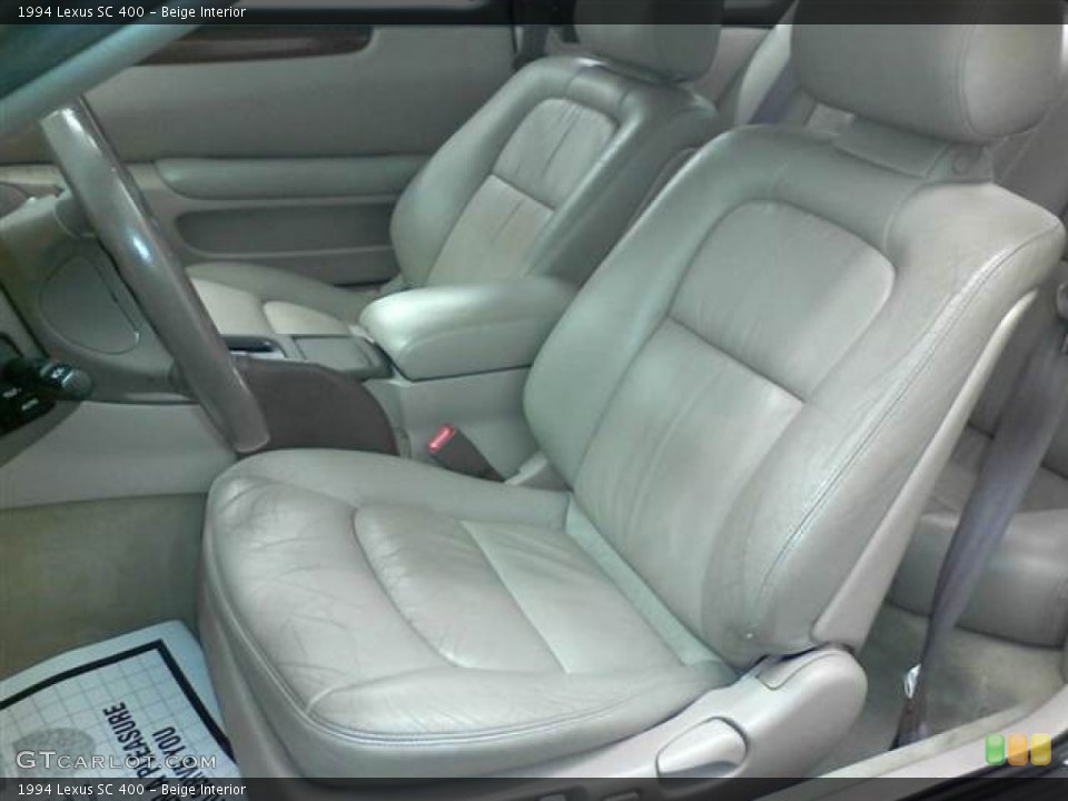 Beige Interior Front Seat for the 1994 Lexus SC 400 #60913277
