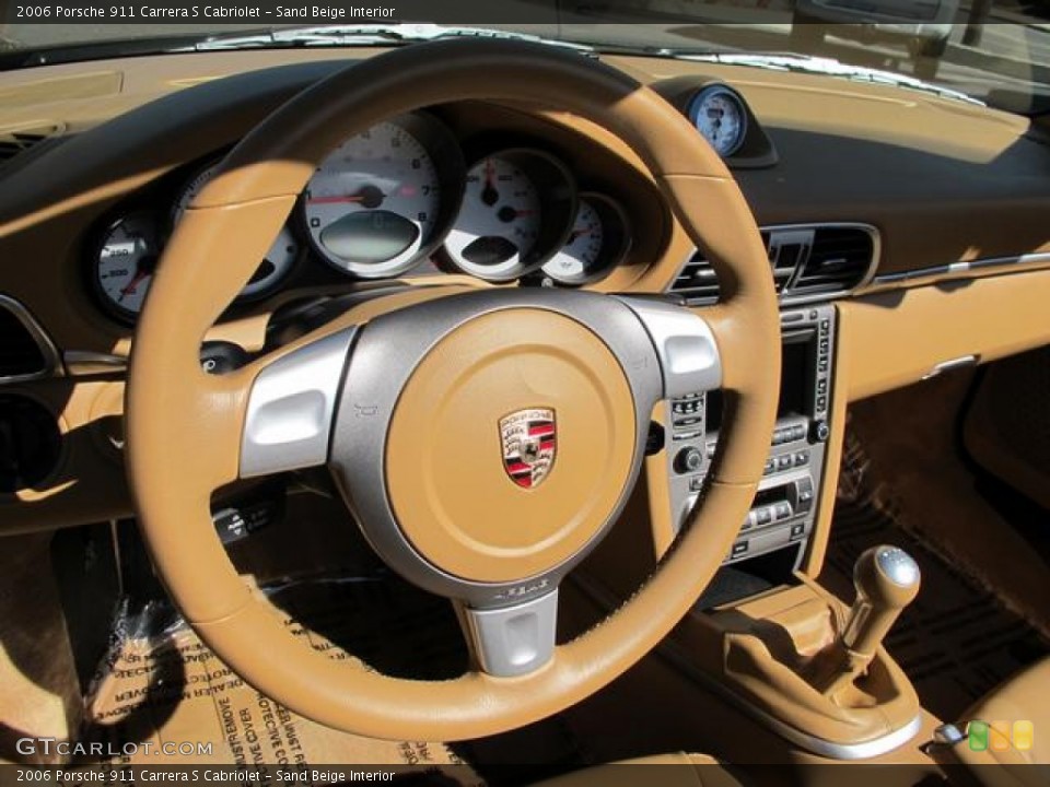 Sand Beige Interior Steering Wheel for the 2006 Porsche 911 Carrera S Cabriolet #60913286