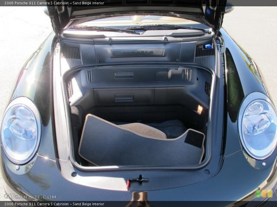 Sand Beige Interior Trunk for the 2006 Porsche 911 Carrera S Cabriolet #60913313