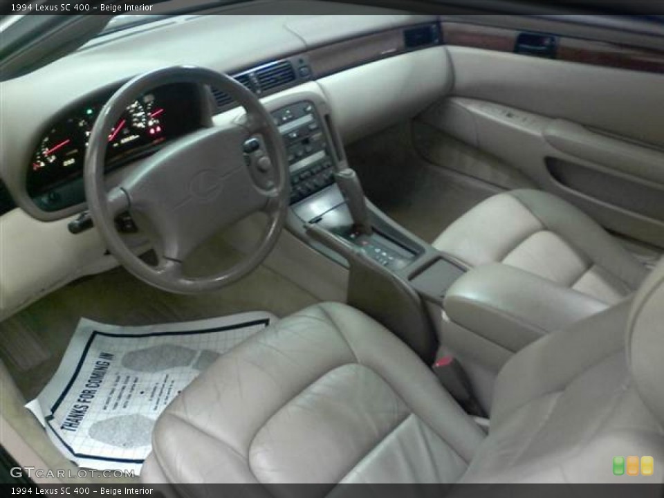 Beige 1994 Lexus SC Interiors