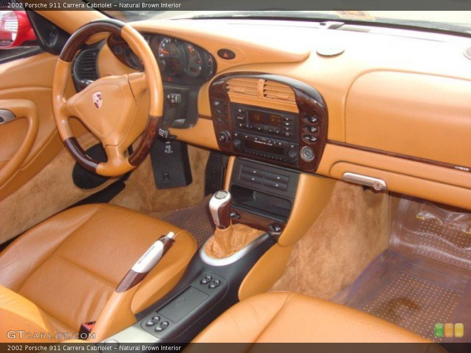 Natural Brown Interior Dashboard for the 2002 Porsche 911 Carrera Cabriolet #60916372