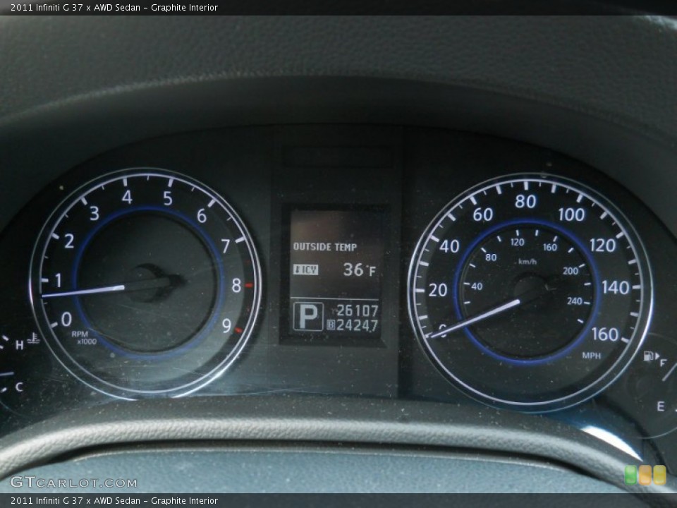 Graphite Interior Gauges for the 2011 Infiniti G 37 x AWD Sedan #60916703