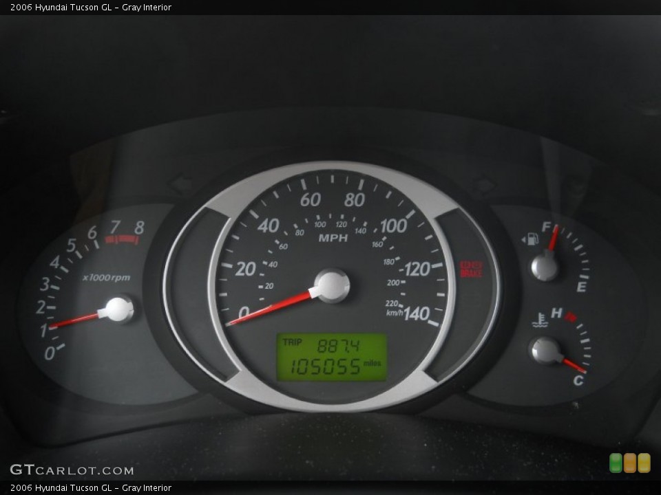 Gray Interior Gauges for the 2006 Hyundai Tucson GL #60917533