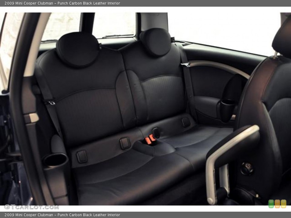 Punch Carbon Black Leather Interior Rear Seat for the 2009 Mini Cooper Clubman #60920072