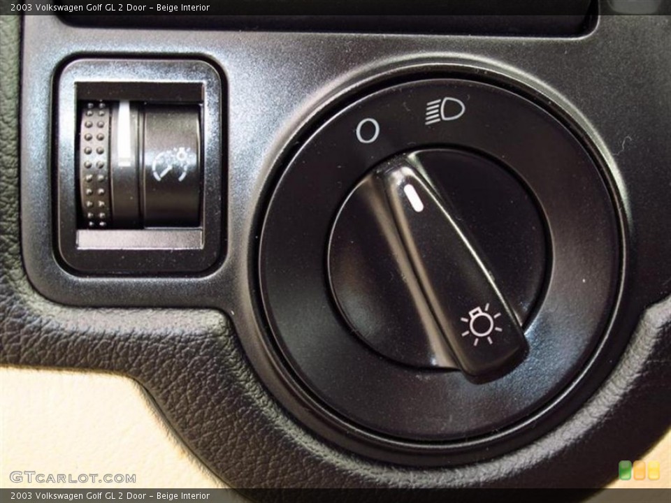 Beige Interior Controls for the 2003 Volkswagen Golf GL 2 Door #60920475