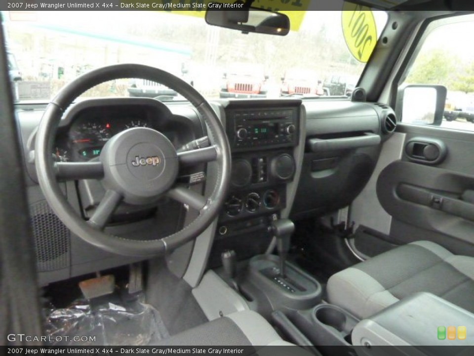 Dark Slate Gray/Medium Slate Gray Interior Photo for the 2007 Jeep Wrangler Unlimited X 4x4 #60920597