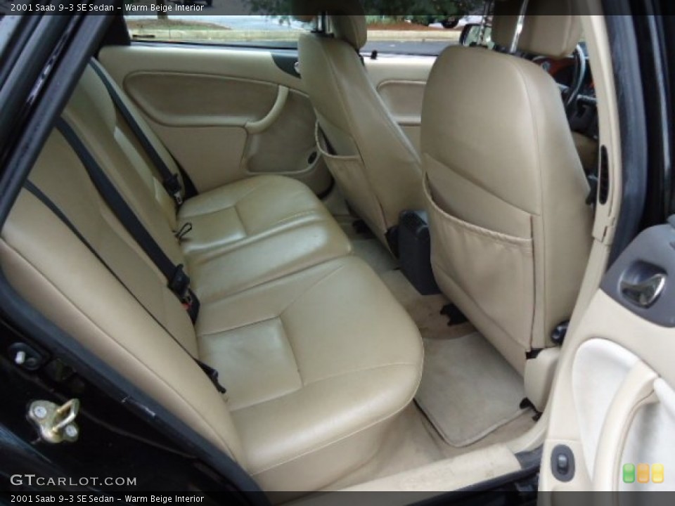 Warm Beige Interior Rear Seat for the 2001 Saab 9-3 SE Sedan #60920972
