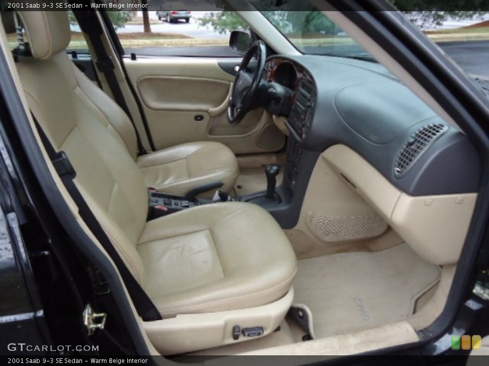 Warm Beige Interior Front Seat for the 2001 Saab 9-3 SE Sedan #60920981