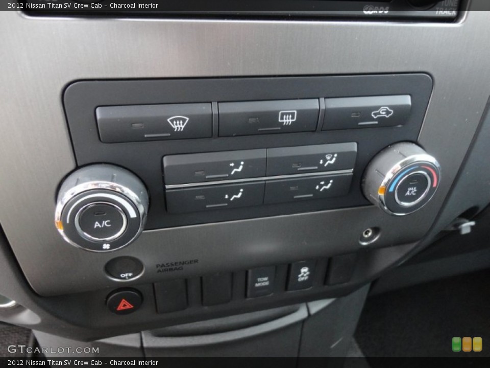 Charcoal Interior Controls for the 2012 Nissan Titan SV Crew Cab #60925520