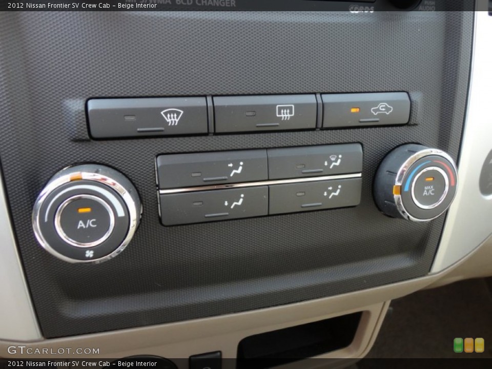 Beige Interior Controls for the 2012 Nissan Frontier SV Crew Cab #60926054