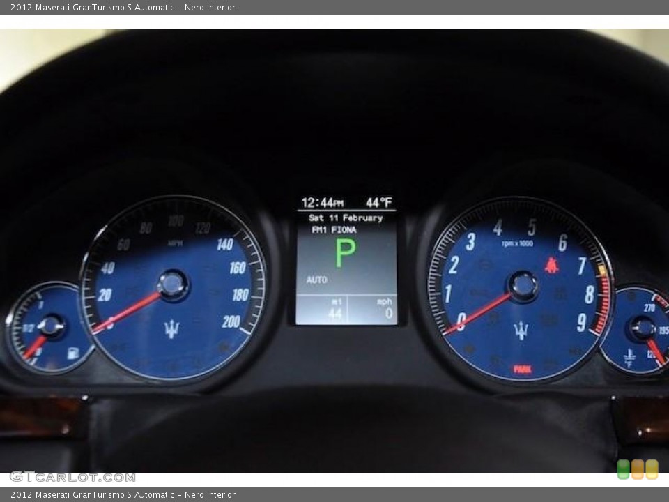 Nero Interior Gauges for the 2012 Maserati GranTurismo S Automatic #60927014