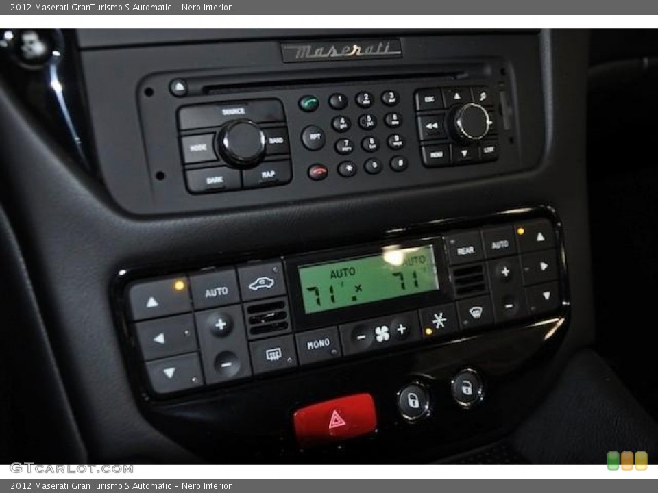 Nero Interior Controls for the 2012 Maserati GranTurismo S Automatic #60927050