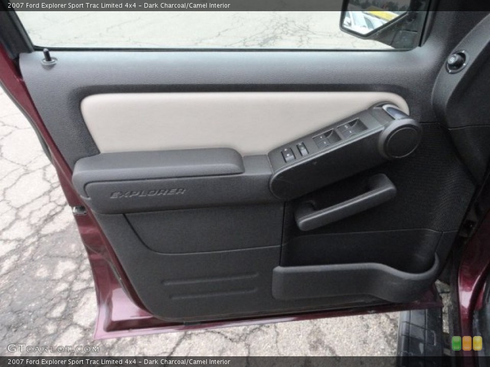 Dark Charcoal/Camel Interior Door Panel for the 2007 Ford Explorer Sport Trac Limited 4x4 #60928448