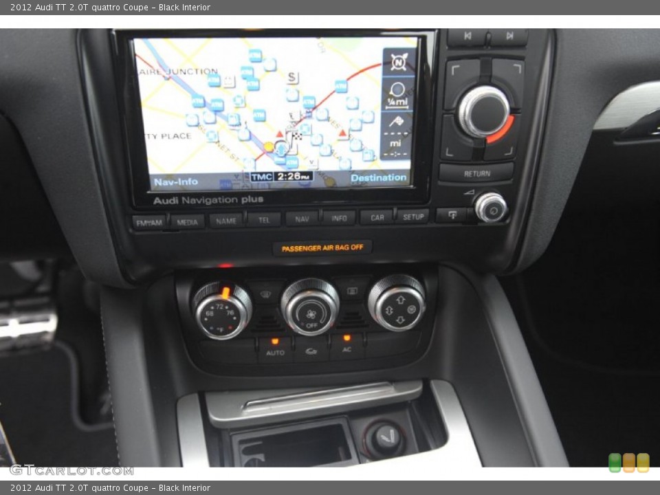 Black Interior Navigation for the 2012 Audi TT 2.0T quattro Coupe #60930218