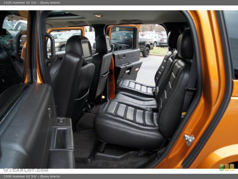 Ebony Interior Rear Seat for the 2006 Hummer H2 SUV #60937479