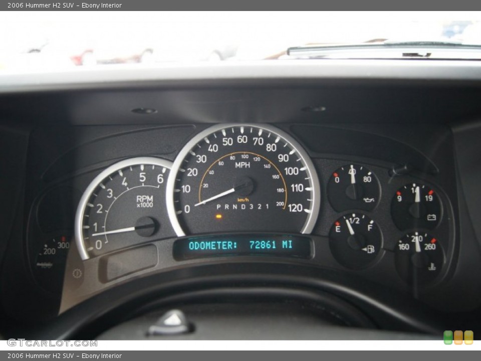 Ebony Interior Gauges for the 2006 Hummer H2 SUV #60937666