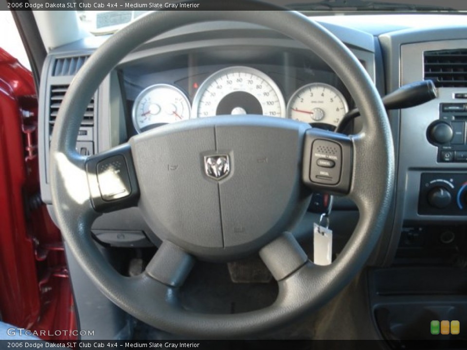 Medium Slate Gray Interior Steering Wheel for the 2006 Dodge Dakota SLT Club Cab 4x4 #60941205