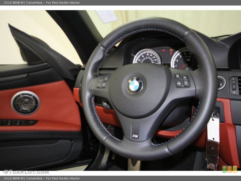 Fox Red Novillo Interior Steering Wheel for the 2010 BMW M3 Convertible #60942243