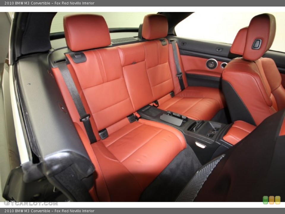 Fox Red Novillo Interior Rear Seat for the 2010 BMW M3 Convertible #60942270