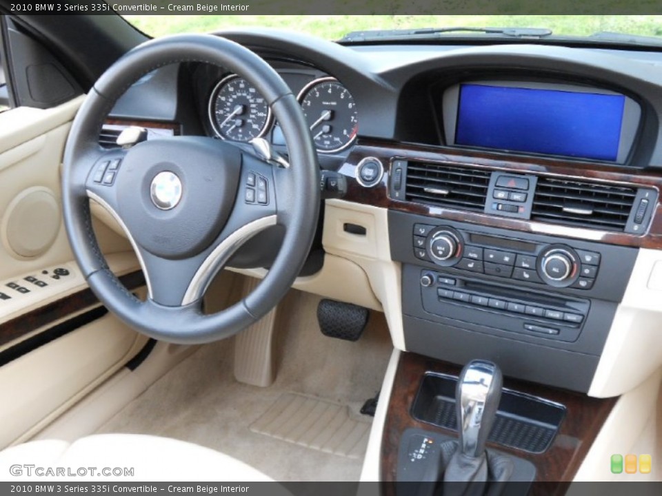 Cream Beige Interior Dashboard for the 2010 BMW 3 Series 335i Convertible #60942516