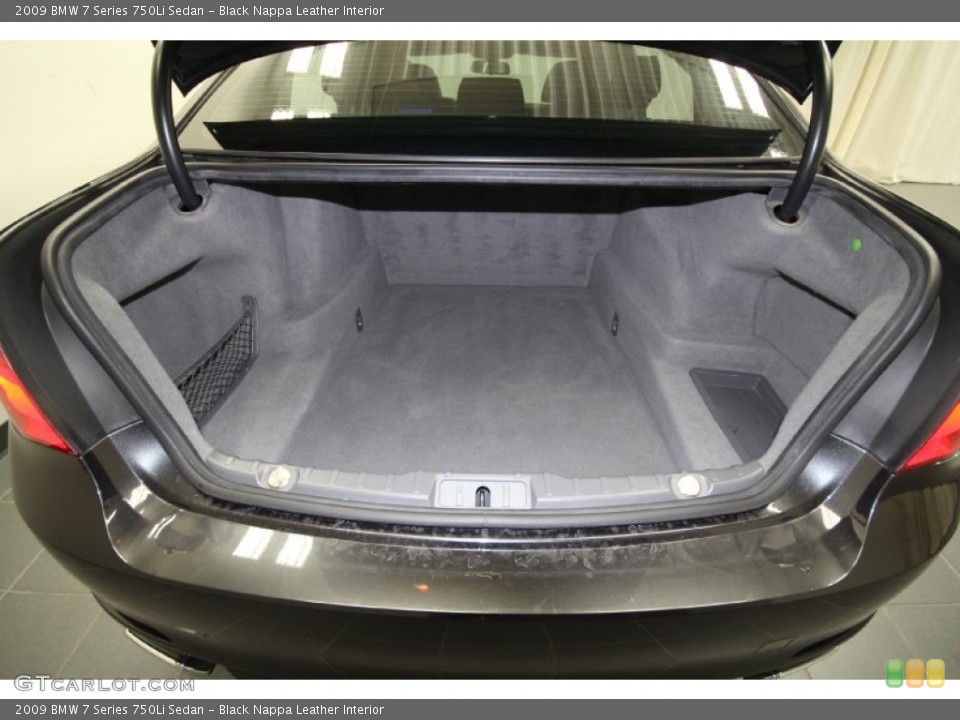Black Nappa Leather Interior Trunk for the 2009 BMW 7 Series 750Li Sedan #60943771