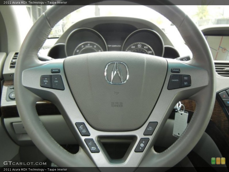 Taupe Interior Steering Wheel for the 2011 Acura MDX Technology #60945306