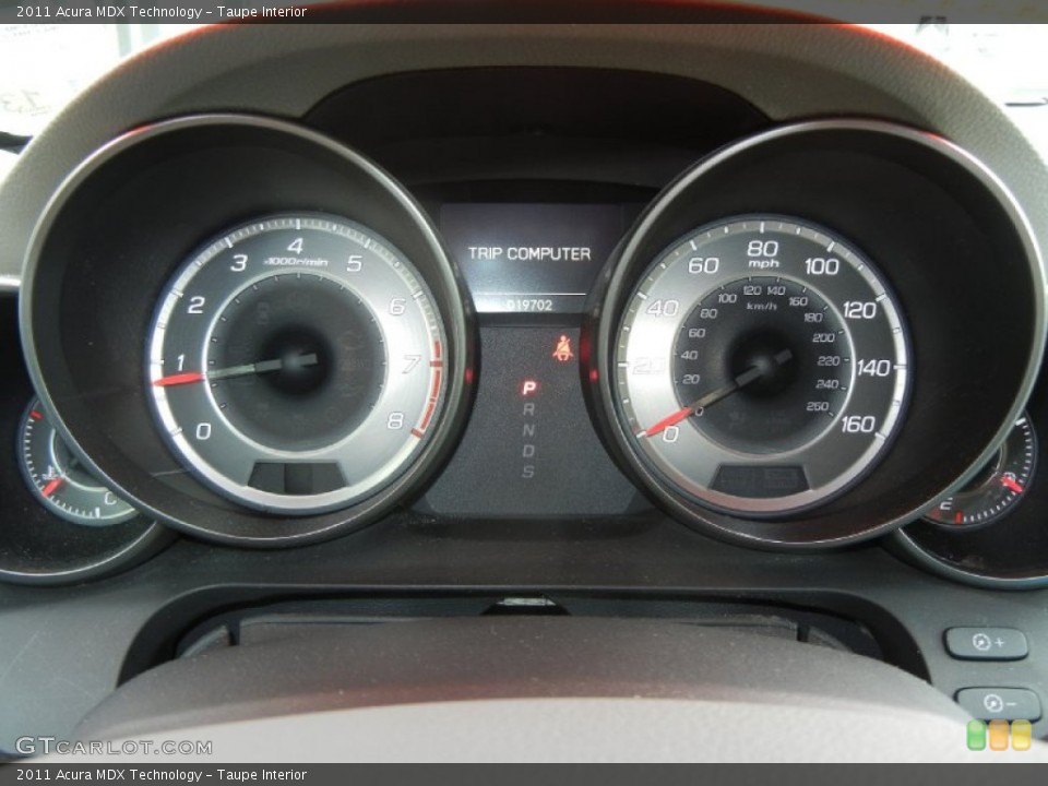 Taupe Interior Gauges for the 2011 Acura MDX Technology #60945315