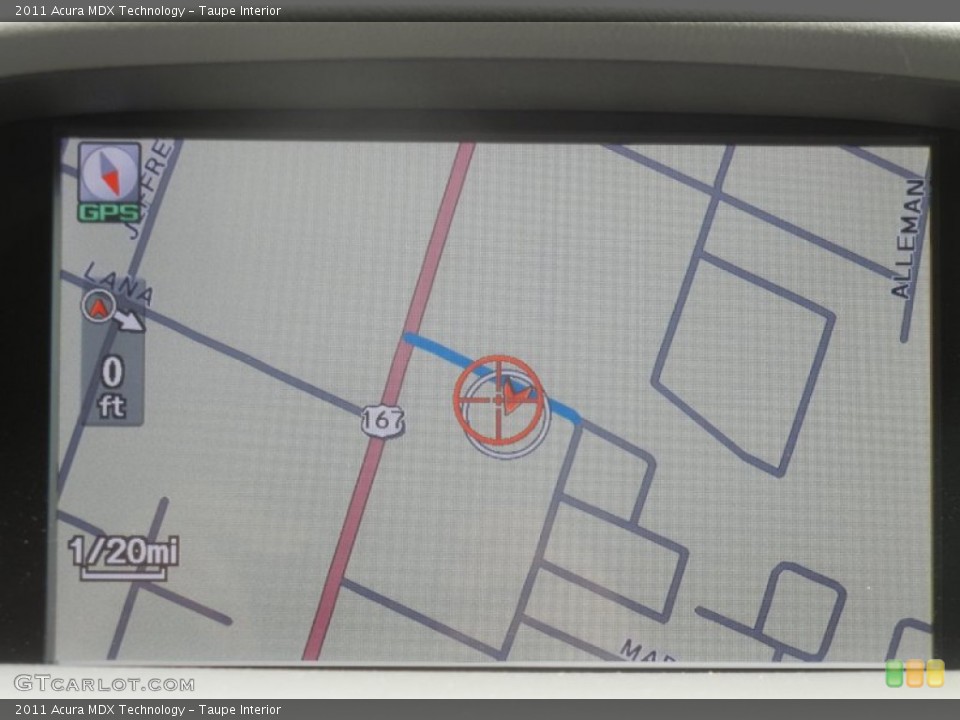 Taupe Interior Navigation for the 2011 Acura MDX Technology #60945338