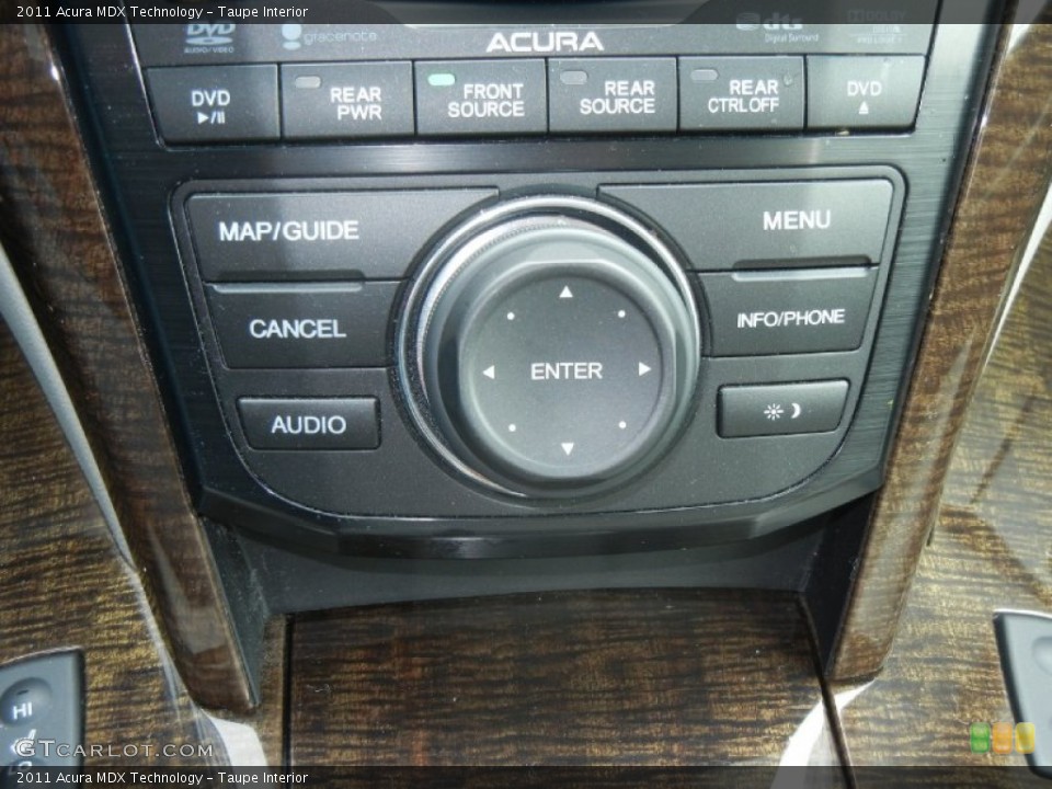 Taupe Interior Controls for the 2011 Acura MDX Technology #60945368