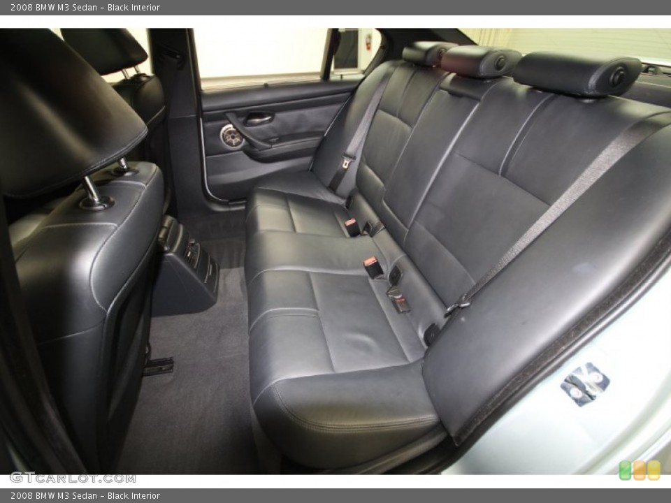 Black Interior Rear Seat for the 2008 BMW M3 Sedan #60947781