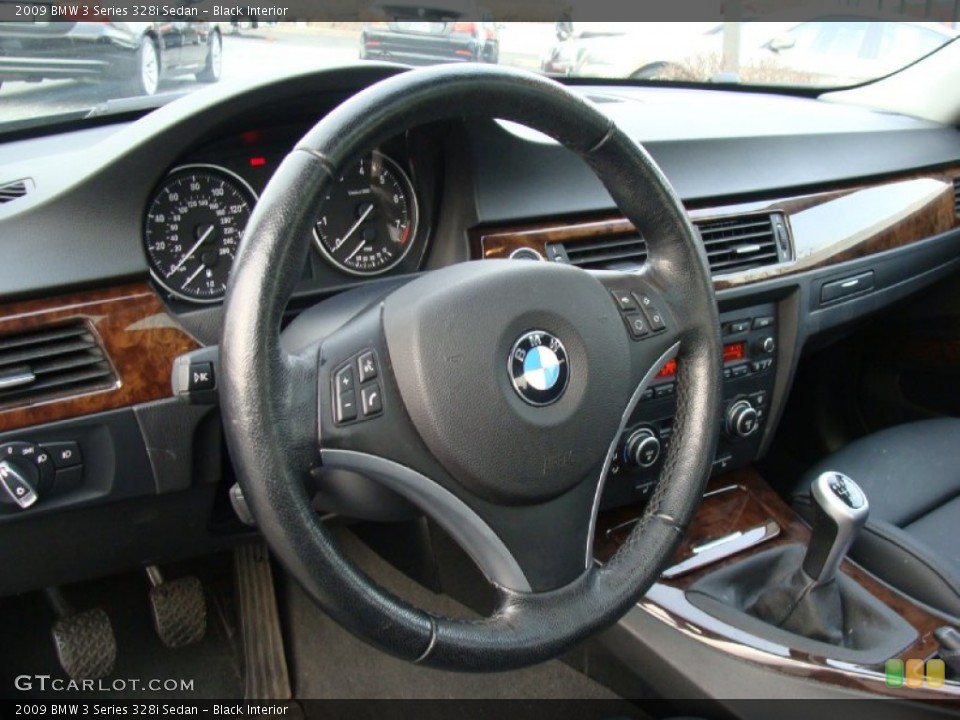 Black Interior Steering Wheel for the 2009 BMW 3 Series 328i Sedan #60949206